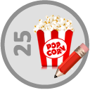 You've earned a badge for writing 25 movie reviews. Wrote 25 Movie Reviews