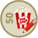 You've earned a badge for writing 50 movie reviews. Wrote 50 Movie Reviews